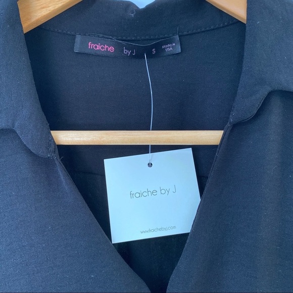 Fraiche By J Utility Long Sleeve Jumpsuit In Black - Picture 7 of 9